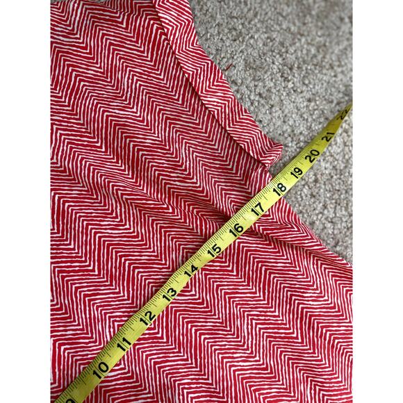 Red and White Chevron Forever 21 Women's Shirt S - Picture 4 of 5
